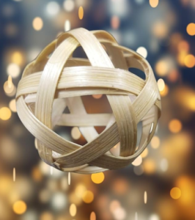 Handmade Bamboo Ball Decorative Ball for Christmas, Balcony &amp; Living Room Decoration (Balls Only) (20)