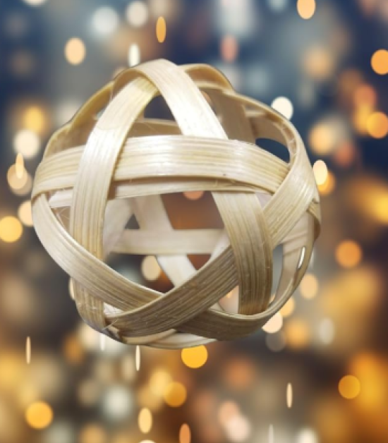 Handmade Bamboo Ball Decorative Ball for Christmas, Balcony & Living Room Decoration (Balls Only) (20)