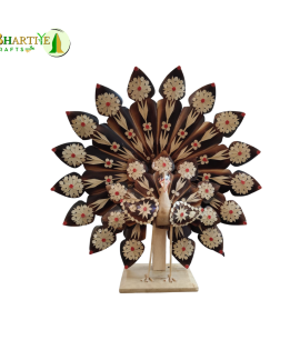 Handcrafted Peacock Wooden Art Decor (#BP0033)