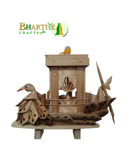 Sailing Dreams – Handcrafted Wooden Ship Art Decor (#BP0016)