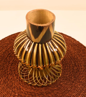 Designer Bamboo Vase for Living Room, Dining Table &amp; Office use (#BP0041)