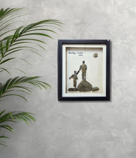Daddy’s Little Girl Pebble Art Frame – Handmade Stone Family Decor by Bhartiye Crafts (#PB0001)
