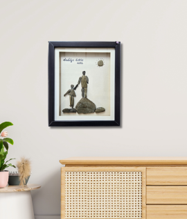 Daddy’s Little Girl Pebble Art Frame – Handmade Stone Family Decor by Bhartiye Crafts (#PB0001)
