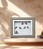 The Birds on a Branch – Nature Inspired Pebble Art Frame by Bhartiye Crafts (#PB0002)