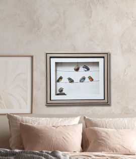 The Birds on a Branch – Nature Inspired Pebble Art Frame by Bhartiye Crafts (#PB0002)