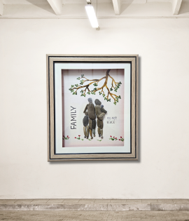Shared Strength Pebble Art Frame – Emotional Family &amp; Support Artwork (#PB0003)
