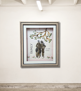 Shared Strength Pebble Art Frame – Emotional Family &amp; Support Artwork (#PB0003)