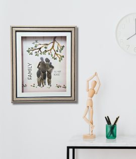 Shared Strength Pebble Art Frame – Emotional Family &amp; Support Artwork (#PB0003)