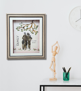 Shared Strength Pebble Art Frame – Emotional Family &amp; Support Artwork (#PB0003)