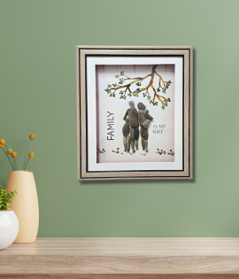 Shared Strength Pebble Art Frame – Emotional Family &amp; Support Artwork (#PB0003)