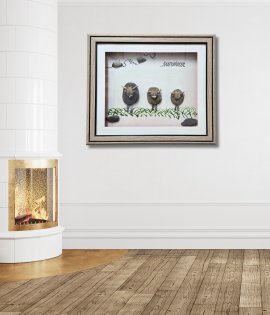 Survivors Pebble Art Frame – Strength &amp; Resilience Stone Artwork (#PB0006)