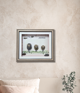 Survivors Pebble Art Frame – Strength &amp; Resilience Stone Artwork (#PB0006)