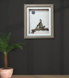 The Observer Pebble Art Frame – Thoughtful Stone Wall Artwork (#PB0008)