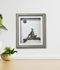 The Observer Pebble Art Frame – Thoughtful Stone Wall Artwork (#PB0008)