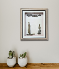 Between Earth and Sky Pebble Art Frame – Balanced Stone Artwork (#PB0009)