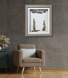 Between Earth and Sky Pebble Art Frame – Balanced Stone Artwork (#PB0009)