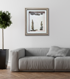 Between Earth and Sky Pebble Art Frame – Balanced Stone Artwork (#PB0009)