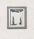 Between Earth and Sky Pebble Art Frame – Balanced Stone Artwork (#PB0009)