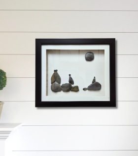 The Gathering Pebble Art Frame – Togetherness Stone Wall Art (#PB0010)