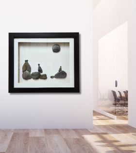 The Gathering Pebble Art Frame – Togetherness Stone Wall Art (#PB0010)
