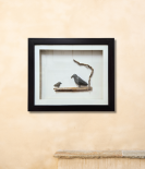 Two Black Birds Pebble Art Frame – Nature Inspired Stone Artwork (#PB0011)