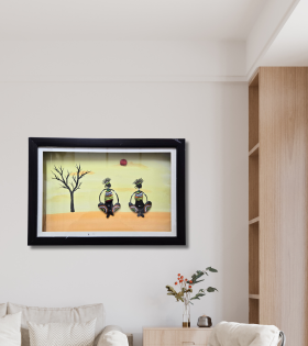 Together Always Pebble Art Frame - Valentine Gift for Him – Tribal Love Story in Stone