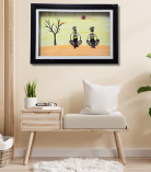 Together Always Pebble Art Frame - Valentine Gift for Him – Tribal Love Story in Stone