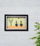 Together Always Pebble Art Frame - Valentine Gift for Him – Tribal Love Story in Stone