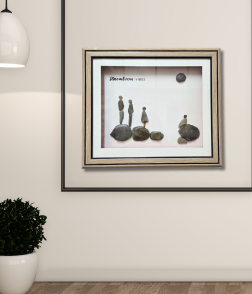 Vacation Vibes Pebble Art Frame – Relaxing Stone Wall Decor (#PB0013)