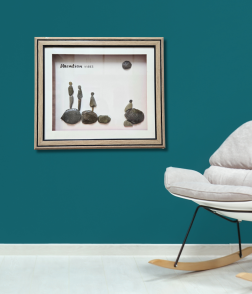 Vacation Vibes Pebble Art Frame – Relaxing Stone Wall Decor (#PB0013)