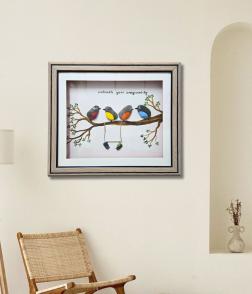 Unleash Your Originality Pebble Art Frame – Inspirational Stone Artwork (#PB0014)