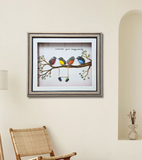 Unleash Your Originality Pebble Art Frame - Valentine Gift for Him | Handmade Gift for Men – Inspirational Stone Artwork (#PB0014)