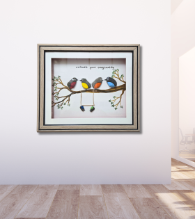 Unleash Your Originality Pebble Art Frame - Valentine Gift for Him | Handmade Gift for Men – Inspirational Stone Artwork (#PB0014)