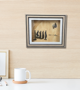 Pose with Power – Inspirational Pebble Art Frame (#PB0015)