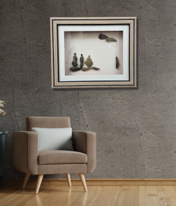 Moments of Togetherness – Stone Family Pebble Art Frame (#PB0016)