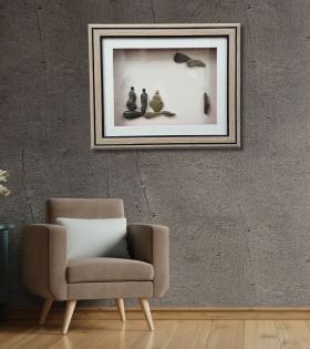 Moments of Togetherness – Stone Family Pebble Art Frame (#PB0016)