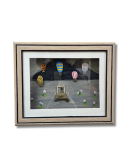 Adventure Awaits – Hot Air Balloon Pebble Art Frame (#PB0017)