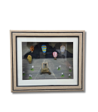 Adventure Awaits – Hot Air Balloon Pebble Art Frame (#PB0017)