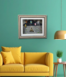 Adventure Awaits – Hot Air Balloon Pebble Art Frame (#PB0017)