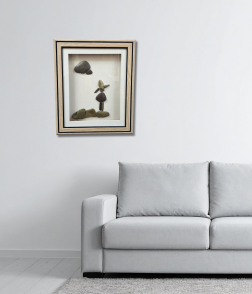 Little Moments of Happiness – Rain Pebble Art Frame (#PB0018)