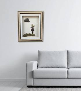 Little Moments of Happiness – Rain Pebble Art Frame (#PB0018)