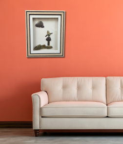 Little Moments of Happiness – Rain Pebble Art Frame (#PB0018)