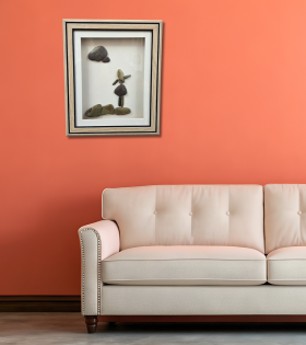 Little Moments of Happiness – Rain Pebble Art Frame (#PB0018)