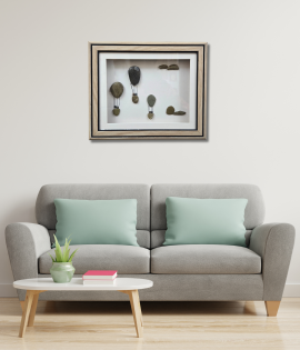 Rise Above – Minimal Balloon Pebble Art Frame (#PB0019)