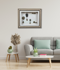 Rise Above – Minimal Balloon Pebble Art Frame (#PB0019)