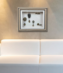 Rise Above – Minimal Balloon Pebble Art Frame (#PB0019)