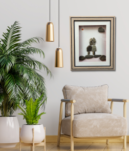 Mother’s Warm Embrace – Handmade Pebble Art Frame (#PB0020)