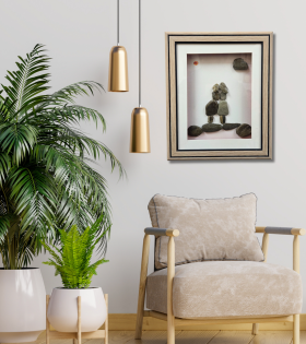 Mother’s Warm Embrace – Handmade Pebble Art Frame (#PB0020)