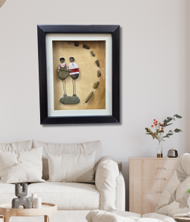 Together Forever – Couple Pebble Art Frame (#PB0022)