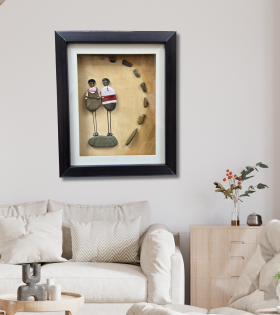 Together Forever – Couple Pebble Art Frame (#PB0022)